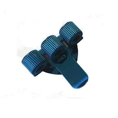 Image of Ashton and Wright Triple Metal Pen Holder with Pocket Clip Ideal For Doctors/Nurses/Pilots Single Blue