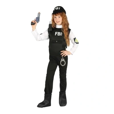 Image of FIESTAS GUIRCA FBI Agent Fancy Dress Costume Kids Unisex Size 5 6 Years