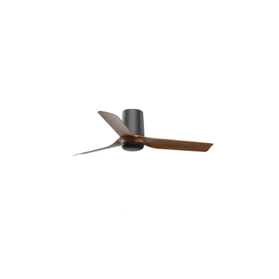 Image of Mini Punt Tub Small 3 Blade Ceiling Fan Matt Black, Walnut Wiz Smart System