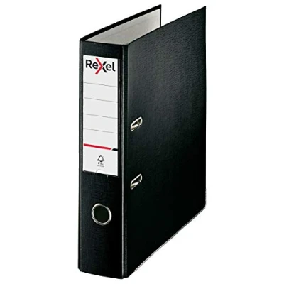 Image of Rexel Lever Arch File, A4, 75mm, Black