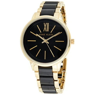 Image of Anne Klein AK/1412GNGB Women&#039;s Resin Watch Green/Gold
