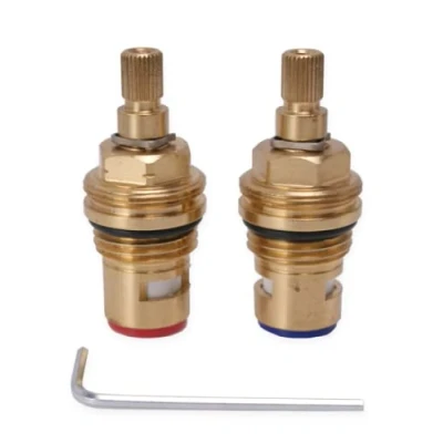 Image of Compatible Lamona Garda Victorian Bridge Tap Cartridge Valve Pair Plus Allen Key Howdens Kitchen