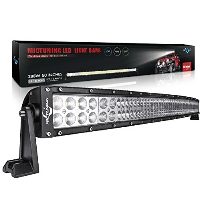 Image of MICTUNING 50 Inch 288W Curved Led Light Bar Work Lights Flood Spot Combo Beam Waterproof 10 32v for 4WD SUV UTE Offroad Truck ATV UTV