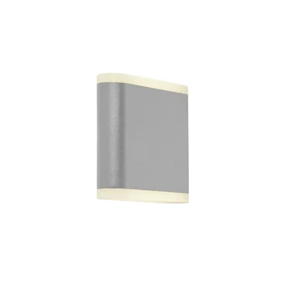 Image of Searchlight Lighting Stratford Outdoor Led Up/Down Wall Light Grey, Frosted Diffuser IP44 4000K