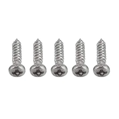 Image of 50pcs Chrome Guitar Tuning Peg Mounting Screws, Replacement Screws for Machine Heads Pegs Tuners, Tuner (Silver, Black, Golden) (Silver)