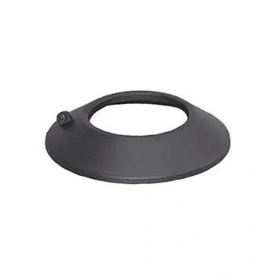 Image of S&amp;M 485602 Black Enamelled Trim Ø 80 mm Rosette for Stove and Fireplace Ducts, Resists Corrosion up to 900 C Adjustable Easy Clean