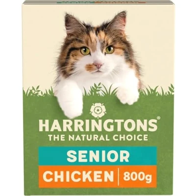 Image of Harringtons Complete Senior Dry Cat Food Chicken 800g (Pack of 5) Tasty Natural Goodness