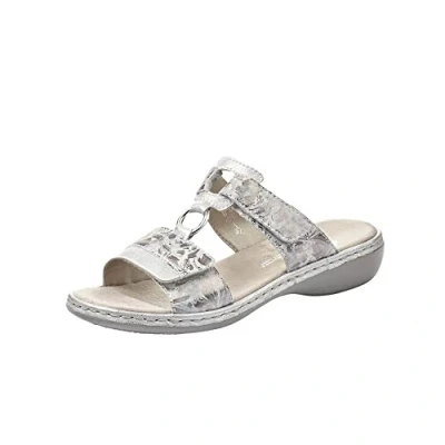 Image of Rieker Space Womens Riptape Sandals 41 EU Grey (grau grau)