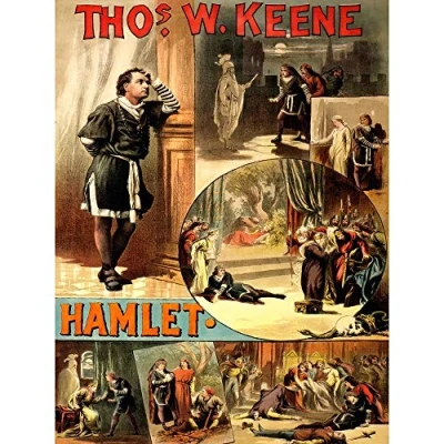 Image of Wee Blue Coo Theatre Stage Play Shakespeare Hamlet Keene Art Print Poster Wall Decor 12X16 Inch