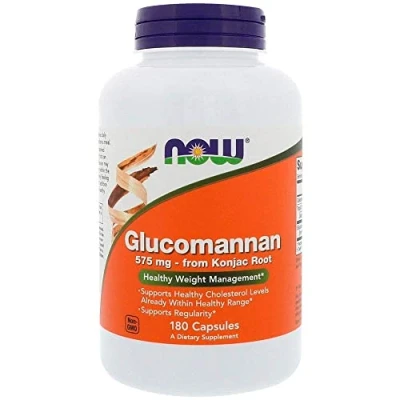 Image of Glucomannan, 575 mg, 180 Capsules Now Foods UK Seller