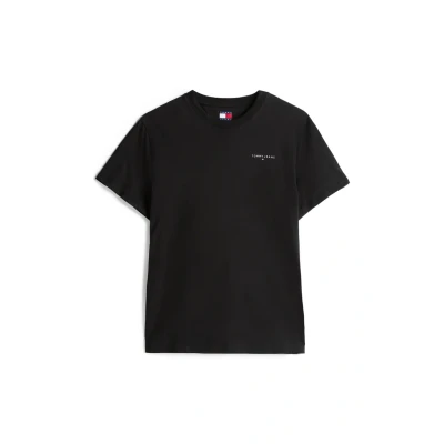 Image of Tommy Jeans Linear Chest TEE Basic Tshirt, Men&#039;s, Size: 52, Black
