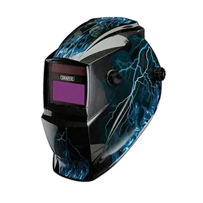 Image of Draper Auto Darkening Welding Helmet, Blue Skull