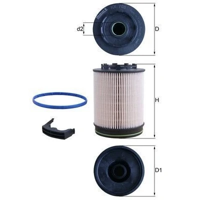 Image of 2216111, 2329503, 2585589, JB3Z9365C, KTJB3G9176AA Fuel Filter MAHLE ORIGINAL KX 705D Insert FORD: Ranger Mk3