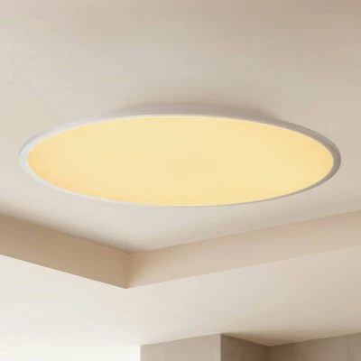 Image of Lindby LED ceiling lamp Narima, CCT, Ø 80 cm, silver
