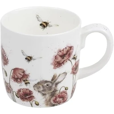 Image of Wrendale Designs Royal Worcester 0.3 Litre Ceramic Mug Let It Be Hare and Bee