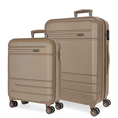 Image of Movom Galaxy Suitcase Set Blue 55/68 cm Rigid ABS Side Combination Lock 109L 6.5 kg 4 Wheels Double Hand Luggage