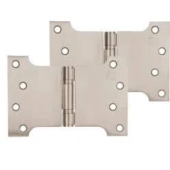 Image of Satin Stainless Steel Button Tipped Parliament Hinges 4&quot; x 6&quot;