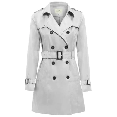 Image of SS7 Womens Trench Coat Ladies Mac Jacket Grey