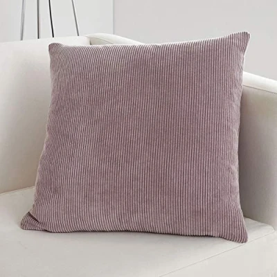 Image of Curtina Kilbride Cord Chenille Filled Cushion, Polyester, Blush Pink, 43x43cm