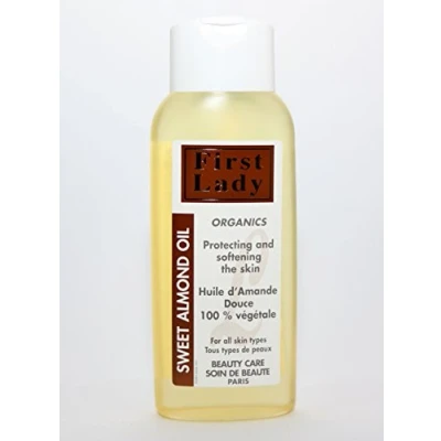 Image of 400ml SWEET ALMOND OIL NATURAL 100% VEGETABLE ALL SKIN TYPES FIRST LADY