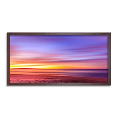 Image of Wee Blue Coo Beach Sunset Beautiful Sky Long Panel Framed Wall Art Print
