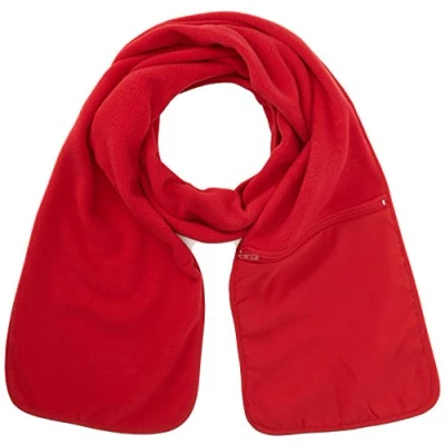 Image of Result R100A Active Fleece Scarf with Zip Pocket, Red, One Size