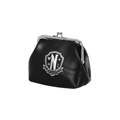 Image of Wednesday Original Retro Maxi Coin Purse, Black, 13 x 11 cm