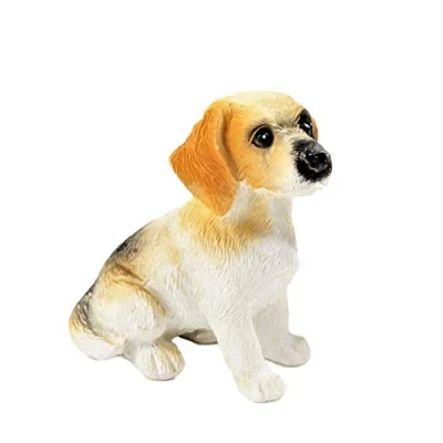 Image of Melody Jane Dolls House Beagle Sitting Pet Dog Miniature 1:12 Scale Accessory