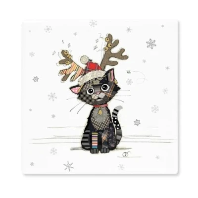 Image of Lesser &amp; Pavey Christmas Drink Coasters British Designed Eco Cork Drinks For Modern Homes Kitten All Types of Cups Mug Bug Art