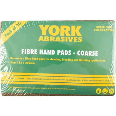 Image of York Non woven Hand Pads Coarse Brown (Pk 10)