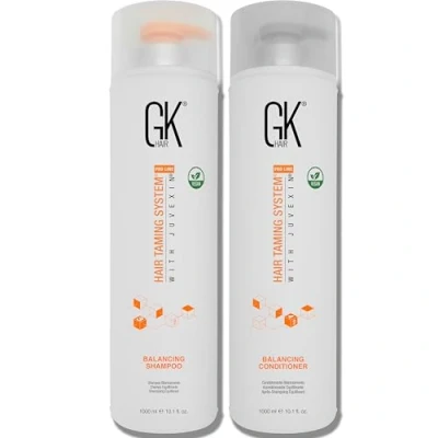Image of GK Hair Balancing Keratin Shampoo and Conditioner Set 1000ml For Oily Scalp Restores pH Level Over Processed Environmentally Stressed Sulfate Free Paraben