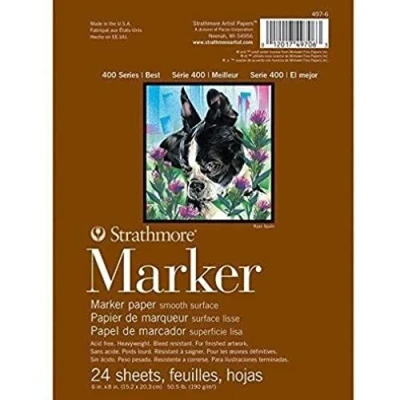 Image of Strathmore Marker Paper Pad 6 x 8 inch, Multi Colour, 0.64 15.24 20.32 cm