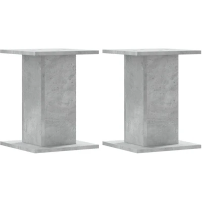 Image of vidaXL Plant Supports 2pcs Concrete Grey Engineered Wood, Flower Stand, Pot Holder, Indoor Support