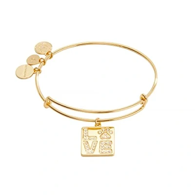 Image of Alex and Ani Love Pave Paw Print Bracelet Gold One Size, no gemstone