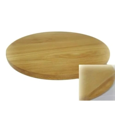 Image of Round Pizza Board Circular Wooden Plate Chopping Cutting Serving Solid Wood 30 cm 12 Inches