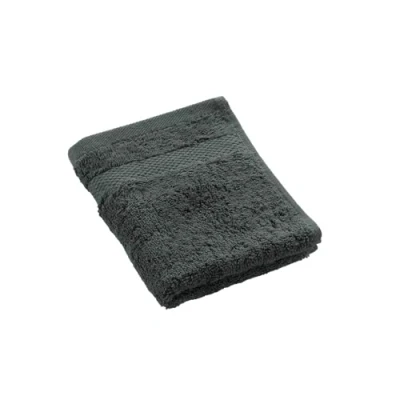 Image of Douceur d&#039;Intérieur, Elegance Guest Towel (30 x 50 cm) Anthracite 100% Cotton Plain