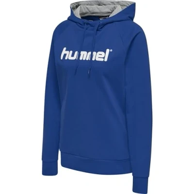 Image of hummel Hmlgo Cotton Logo Women&#039;s Hoodie, womens, Hooded Sweatshirt, 203517 7045, True Blue, XXL