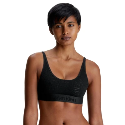 Image of Calvin Klein Women&#039;s Unlined Bralette 000qf7340e Bralette, Black (Black), L