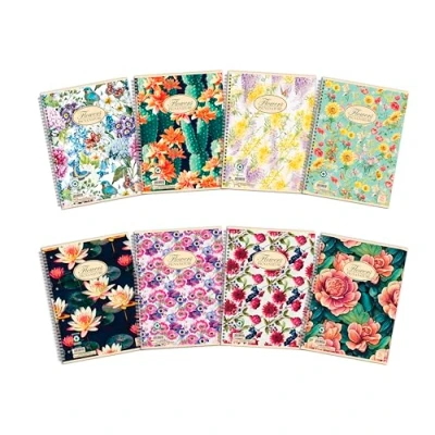 Image of PIGNA NATURE FLOWERS Quaderno spiralato, Pack of 5
