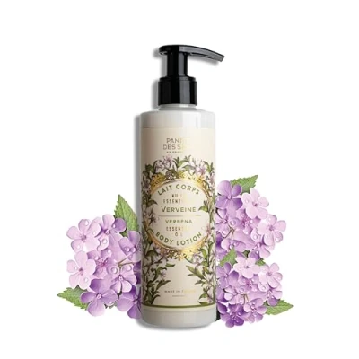 Image of Panier des Sens Body Lotion Verbena Moisturiser for Dry Skin With Shea Butter Care Made in France Vegan Women and Men 97% Natural Ingredients 250ml