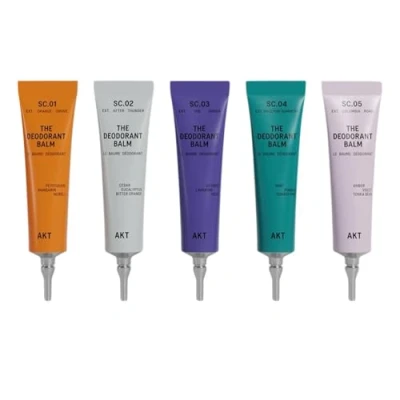 Image of THE Discovery Set AKT, DEODORANT BALM. Award winning, multi use, natural deodorant. Plastic Free. Gender Aluminium Salts 100% effective — each tube lasts up to 10 days.