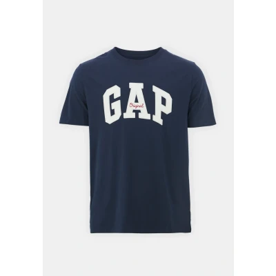 Image of GAP Everyday SOFT Original ARCH Print Tshirt, Men&#039;s, Size: XS, Tapestry navy