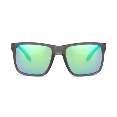 Image of Fortis 2024 Eyewear Bays Polarised Fishing Sunglasses Anti Glare Ideal for Angling (Polycarbonate, Amber with Green XBlok)