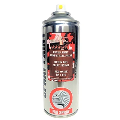 Image of Kings Army Red Oxide Bs 446 Military Matt Spray Paint 400ml Vehicle Paint, Airsoft, Paintball, Model Maker Fishing