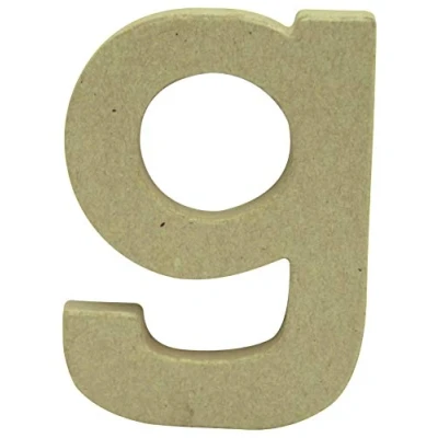 Image of Décopatch Ref AC819C Papier Maché Alphabet Lowercase Letter &quot;G&quot; Fun to Decorate Using Papers, Glue &amp; Varnish, 8 x 8.2 2.4cm Brown