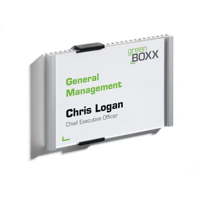 Image of Durable Information Sign 149 x 105.5 mm Silver Door and Wall Includes Fittings Ideal for Offices, Hotels, Public Buildings, etc.