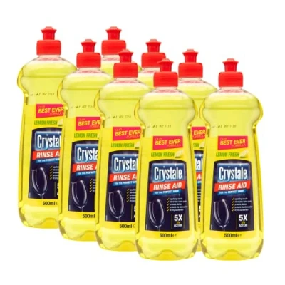 Image of Crystale Rinse Aid 500ml Lemon Pack of 8