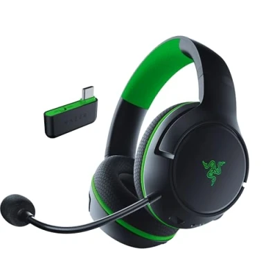 Image of Razer Kaira HyperSpeed Wireless Multi Platform Gaming Headset for Xbox (HyperSpeed Wireless, TriForce 50mm Drivers, HyperClear Cardioid Mic, FlowKnit Memory Foam Cushions) Black