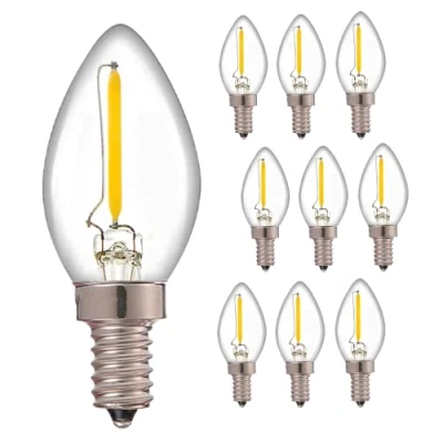 Image of 10 Pack Dimmable Led Bulbs E14 0.5w Filament Light Bulb 2700k Warm White 220V Chandelier Pendant Edison Lamps