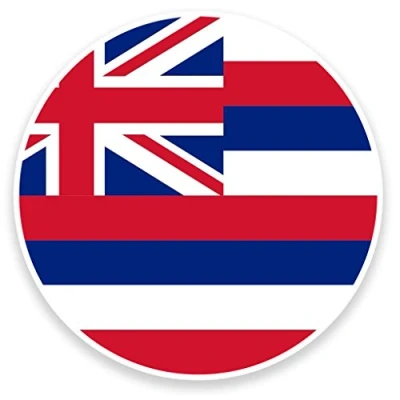 Image of 2 x 10cm/100mm Hawaii USA Flag Vinyl SELF Adhesive Sticker Decal Laptop Travel Luggage Car Bike Sign Fun #9135